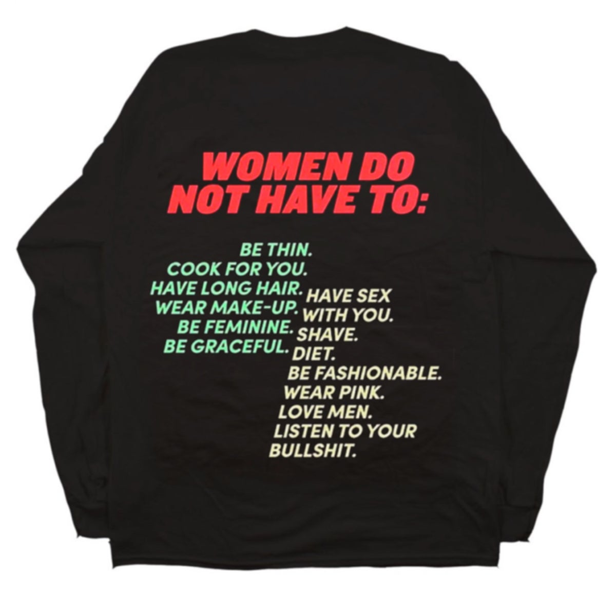 PRO-WOMEN LS BLACK TEE