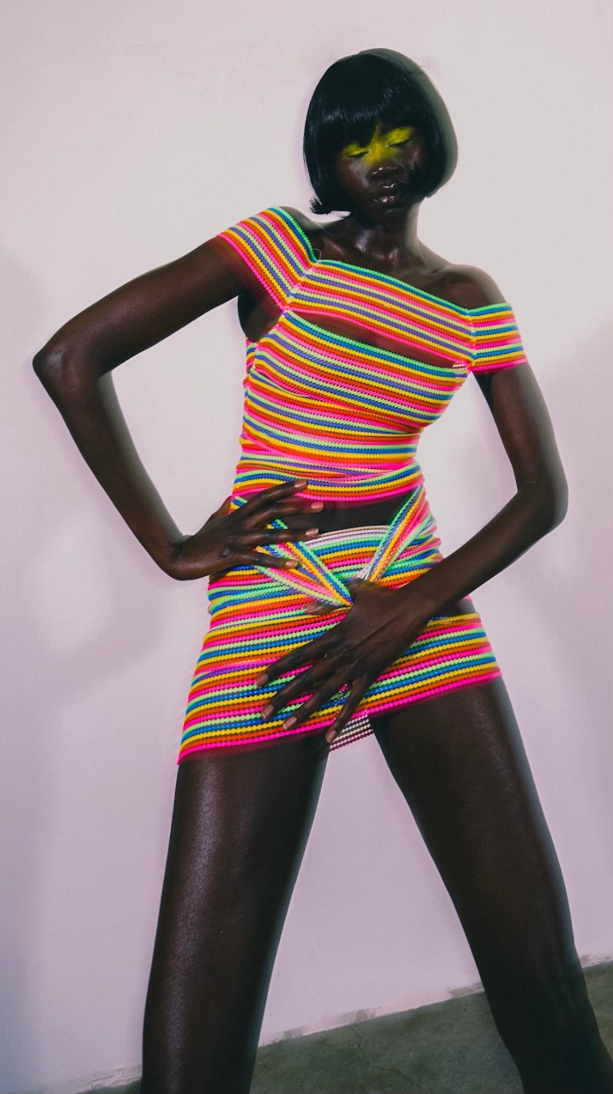 XTREMES HORIZONTAL SLIT DRESS