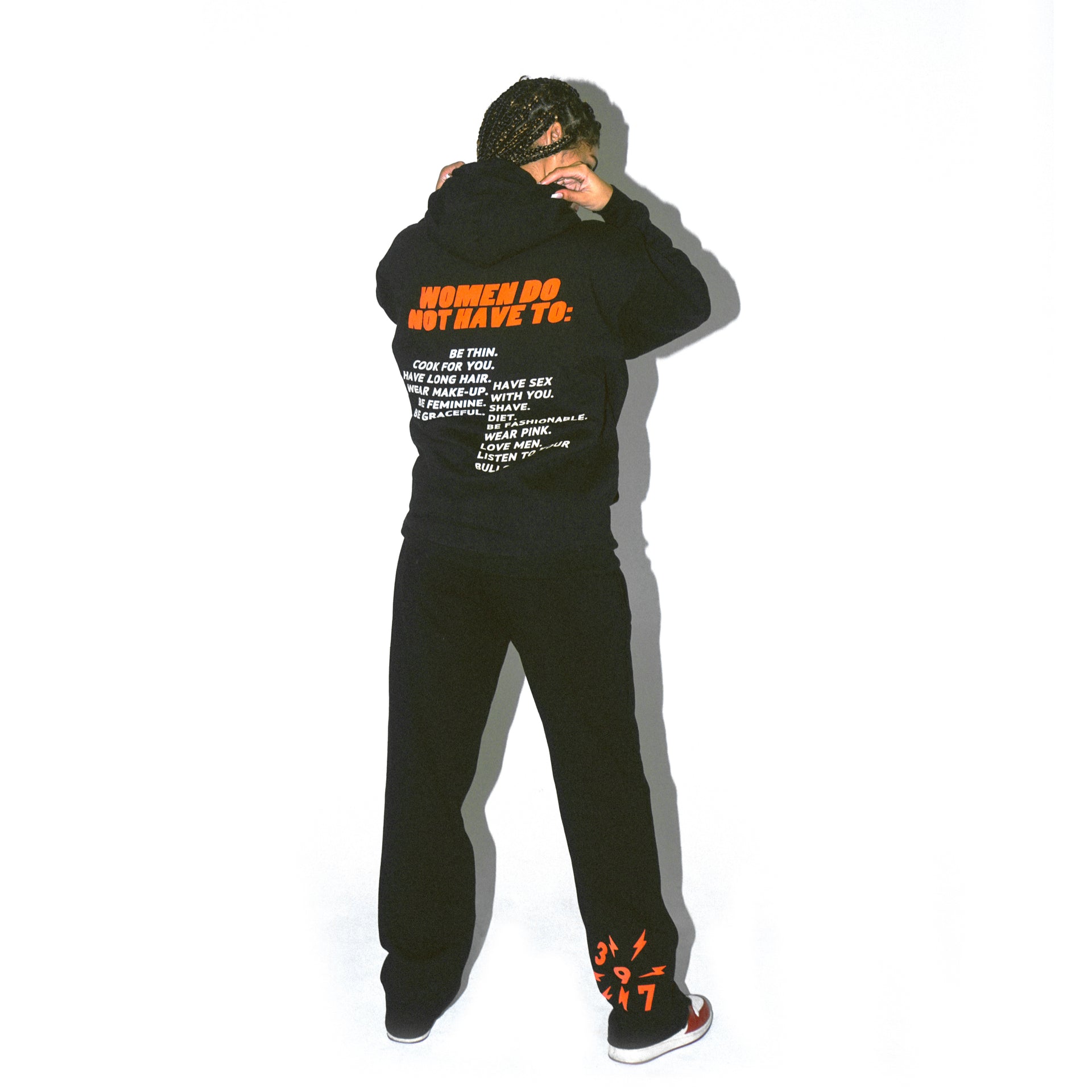 PRO-WOMEN BLACK HOODIE